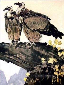  eagle Art - Xu Beihong couple eagles traditional China